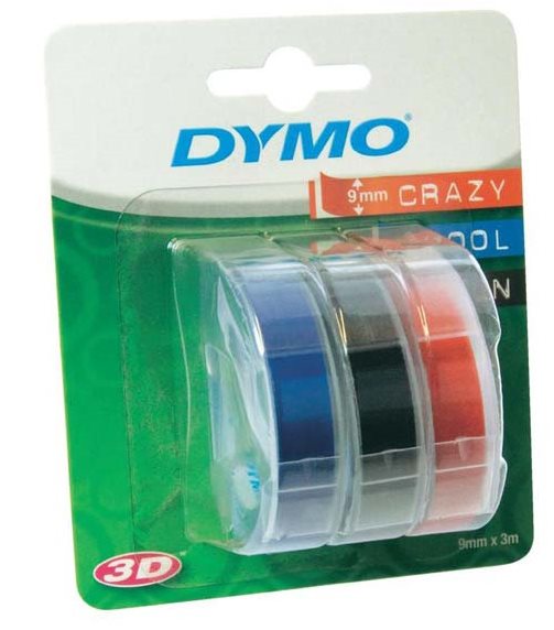 Dymo originál páska do tlačiarne štítkov, Dymo, S0847750, biely tlač/čierny, modrý, červený podklad