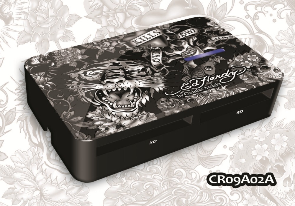 ED HARDY Tattoo Card Reader Allover 2 - Black CR09A02A