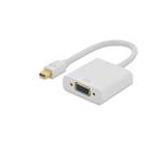 Ednet DisplayPort adapter cable, mini DP - HD15, M/F, 0.15m, DP 1.1a compatible, UL, CE, wh, gold 84510