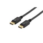 Ednet DisplayPort connection cable, DP M/M, 3.0m, w/interlock, Ultra HD 4K, cotton, gold, bl 84501