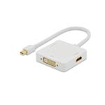 Ednet DisplayPort splitter cable, miniDP - DP+HDMI+DVI, M/F, 0.2m, DP 1.1a compatible, UL, CE, wh, gold 84511