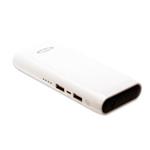 EDNET Power Bank pro smartphony, tablety, MP3 přehrávače, bílý kryt, 10000mAh, výstup: 1x 5V/2.1A, 1x 5V/1A 31883