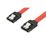 Ednet SATA connection cable, L-type, w/ latch F/F, 0.5m, straight, SATA II/III, re