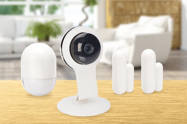 ednet.smart home Startovací bezpečnostní kit obsahující 1x HD720p vnitřní kamera, 1x pohybový senzor a 2x dotykové 84299