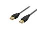 Ednet USB 2.0 extension cable, type A M/F, 1.8m, USB 2.0 conform, cotton, gold, bl 84189