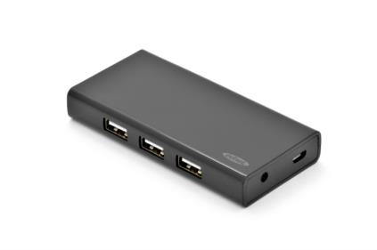 Ednet USB 2.0 hub 7-portů černý s napájecím zdrojem ( 5V , 3,5A ) 85138