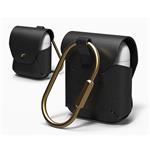 Elago Airpods Leather Case - Black EAPLE-BK