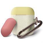 Elago Airpods Silicone Duo Hang Case - Nightglow Gold Pearl/ Yellow, Rose EAPDH-LUGDP-YEIRO