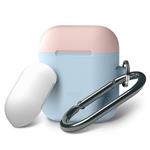 Elago Airpods Silicone Duo Hang Case - Pastel Blue/ Pink, White EAPDH-PBL-PKWH