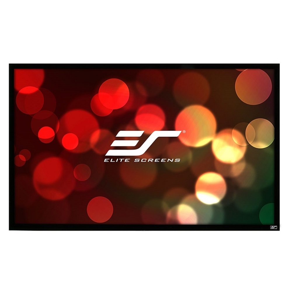 ELITE SCREENS plátno v pevném rámu 106" (269,2 cm)/ 16:9/ 132,1 x 234,2 cm/ Gain 1,1/ rám černý 6 cm/ CineWhite R106WH1