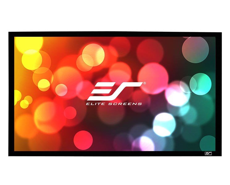 ELITE SCREENS plátno v pevném rámu 110" (279,4 cm)/ 16:9/ 136,9 x 243,5 cm/ Gain 1,1/ rám černý 6 cm ER110WH1