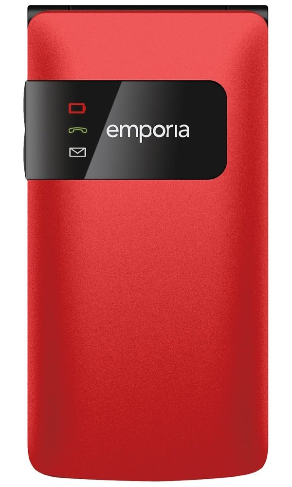 EMPORIA FLIP Basic telefón pre seniorov červený TELEMFLBARE