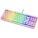 Endorfy herní klávesnice Thock TKL OWH Pudd.Khail RD RGB /USB/ red sw. / drátová / mechanická / US layout / bílá EY5A009