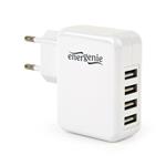 Energenie univerzálna USB nabíjačka 3.1A, biely EG-U4AC-02