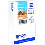 Epson originál ink C13T70124010, XXL, cyan, 3400str., Epson WorkForce Pro WP4000, 4500 series