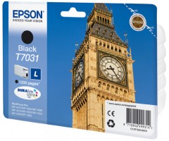 Epson originál ink C13T70314010, L, black, 1200str., Epson WorkForce Pro WP4000, 4500 series