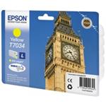 Epson originál ink C13T70344010, L, yellow, 800str., Epson WorkForce Pro WP4000, 4500 series