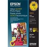 EPSON paper 10x15 - 183g/m2 - 2x20 sheets - value glossy photo paper C13S400044