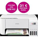 EPSON - poškozený obal - tiskárna ink EcoTank L3256, 3v1, A4, 1440x5760dpi, 33ppm, USB, Wi-Fi, bílá #C11CJ67407