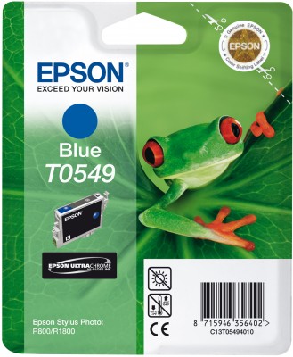 Epson T0549 - 13 ml - modrá - originál - blistr - inkoustová cartridge - pro Stylus Photo R1800, R8 C13T05494010