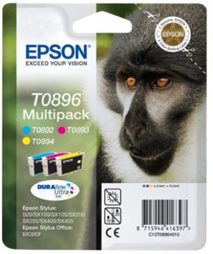 Epson T0895 Multipack - 4-balení - černá, žlutá, azurová, purpurová - originál - blistr - inkoustov C13T08954010