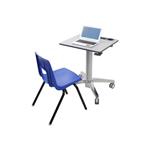 Ergotron LearnFit Sit-Stand Desk - Tabulka - mobilní - školní pomůcka - hranatý - bílé stříbro 24-547-003