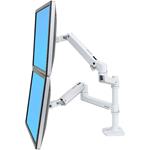 ERGOTRON LX Dual Stacking Arm, stolní ramena pro 2 lcd. max. 27", flexibilní , bílé 45-492-216