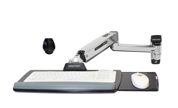 ERGOTRON LX Sit-Stand Keyboard Arm, POLISHED, flexibilní držák na zeď pro klávesnici a myš 45-354-026