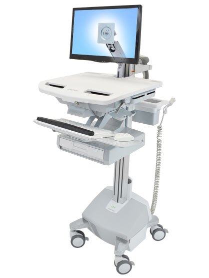 ERGOTRON StyleView® Cart with LCD Arm, LiFe Powered, 1 Drawer, pojízdný stojan, LCD, Klávesnice, myš, s napá SV44-1212-2