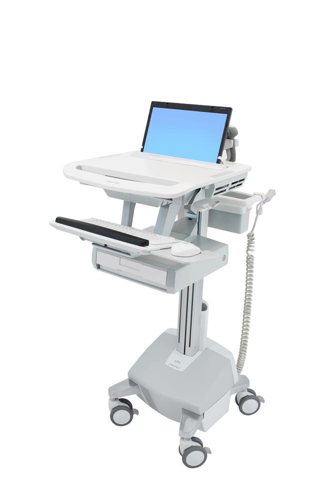 ERGOTRON StyleView® Laptop Cart, LiFe Powered, 1 Drawer (1x1), pojízdný stojan, NTB, Klávesnice, myš, s napá SV44-1112-2