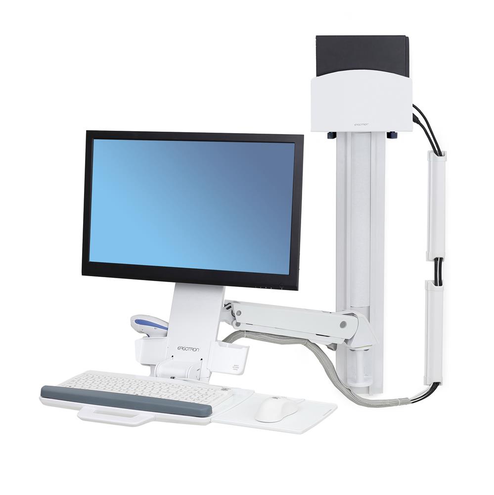 ERGOTRON StyleView® Sit-Stand Combo System, držák LCD, klávesnice+ myš,scanner,malé PC, bílý 45-273-216