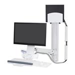 Ergotron StyleView Sit-Stand Combo System With Medium white CPU Holder - Montážní sada (kloubové ra 45-271-216