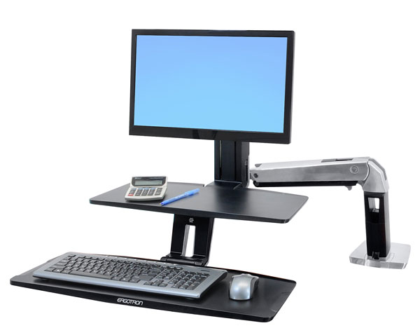 ERGOTRON WorkFit-A with Suspended Keyboard, LD, 5" and WS, Polished Aluminum,stol.drř./prac. stanice/monitor, 24-390-026