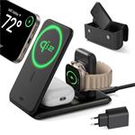 ESR Qi2 3-in-1 Travel Wireless Charging Set - Black 2C569A-BK