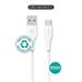 eSTUFF INFINITE Super Soft USB-C to USB-A Cable, 1m, 100% recyklovaný, bílá 5715063042298