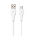 eSTUFF INFINITE Super Soft USB-C to USB-A Cable, 2m, 100% recyklovaný, bílá 5715063042311