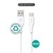 eSTUFF INFINITE Super Soft USB-C to USB-A Cable, 2m, 100% recyklovaný, bílá 5715063042311