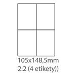 etikety ECODATA Samolepiace 105x148,5 univerzálne biele (1000 listov A4/bal.) ECO-10514800F