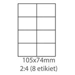 etikety ECODATA Samolepiace 105x74 univerzálne biele (1000 listov A4/bal.) ECO-10507400F