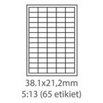 etikety ECODATA Samolepiace 38,1x21,2 univerzálne biele (1000 listov A4/bal.) 03802100F
