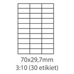 etikety ECODATA Samolepiace 70x29,7 univerzálne biele (1000 listov A4/bal.) 07002900-1000