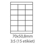 etikety ECODATA Samolepiace 70x50,8 univerzálne biele (100 listov A4/bal.) ECO-07005000