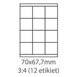 etikety ECODATA Samolepiace 70x67,7 univerzálne biele (1000 listov A4/bal.) ECO-70x67,7-1000