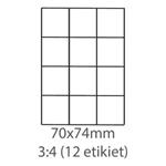 etikety ECODATA Samolepiace 70x74 univerzálne biele (1000 listov A4/bal.) ECO-07007400F