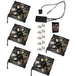 EUROCASE ventilátor RGB 120mm (Ring type), set 5ks + controller FAN-rgbSR2415-5