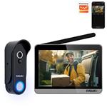 EVOLVEO DoorPhone W7, Sada domácího bezdrátového videotelefonu s WiFi černý stříbrný monitor W7-SB