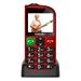 EVOLVEO EasyPhone FL, telefon pro seniory s nabíjecím stojánkem, 2,3" 320 x 240/2xSIM/0,08Mpx/microSDHC/1000 EP-801-FLR