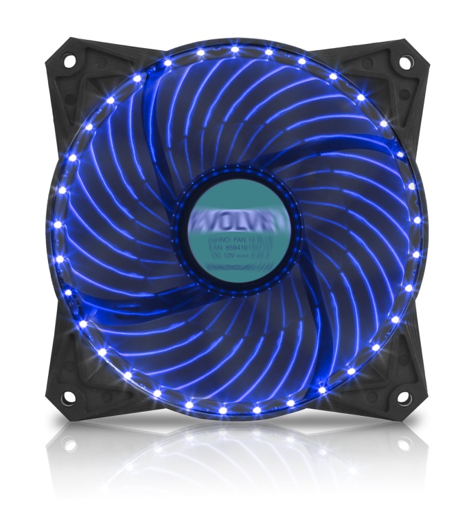 EVOLVEO ventilátor 120mm, LED 33 bodů, modrý FAN12BL33