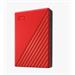 External HDD WD My Passport 2.5'' 4TB USB 3.2 Red WDBPKJ0040BRD-WESN