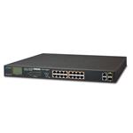 FGSW-1822VHP PoE switch, 16x100,2x1000-TP/SFP, LCD, VLAN, IEEE 802.3at<300W